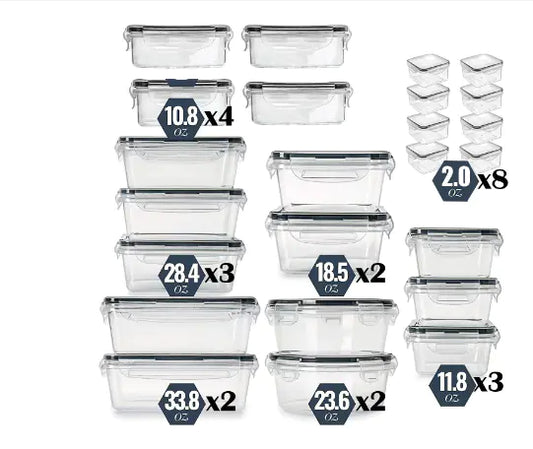 Airtight Square Plastic Storage Container with Lid